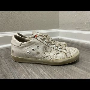 Gold splatter paint Golden Goose